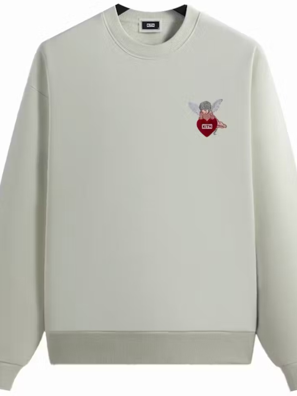 Kith Cupid IV Nelson Crewneck Sweatshirt Chalk with Cherub Heart Logo